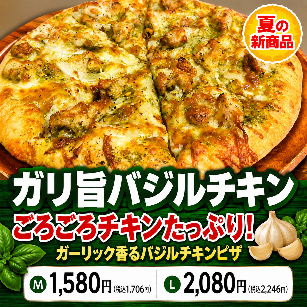 ガリ旨バジルチキン