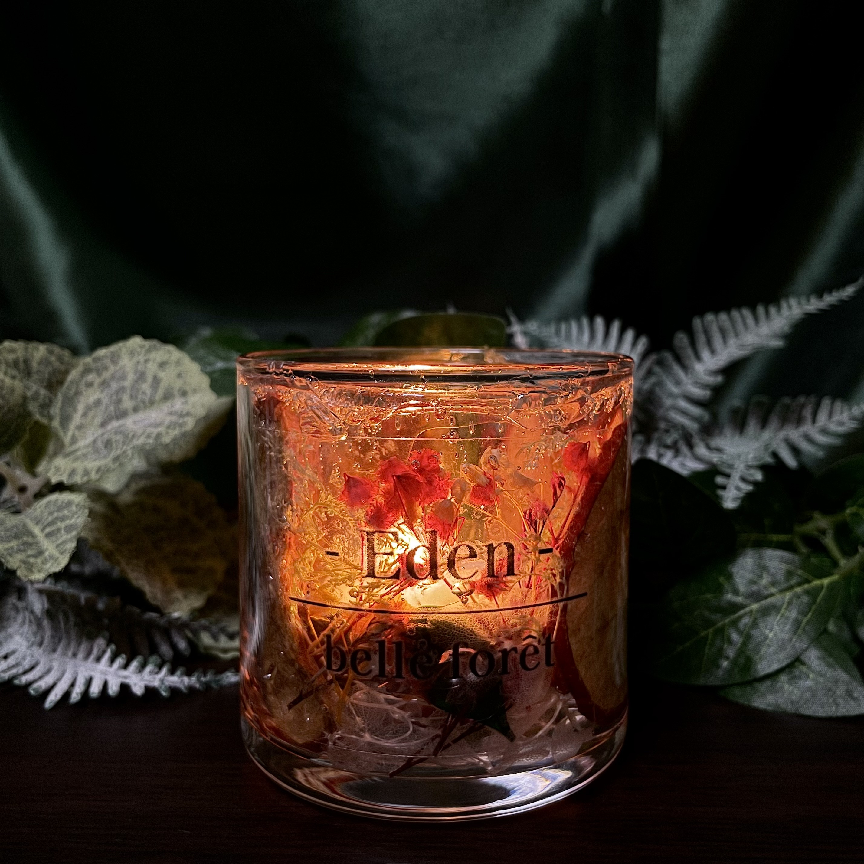 White ボタニカルキャンドルホルダーand ミニボタニカルキャンドル