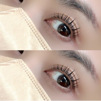 朝の時短にまつげパーマ/藤沢