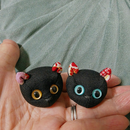 【ぬいぐるみ】制作中の黒猫と新作第93号、どんな子になるかな？ 【Creemaまあやぽっけ】