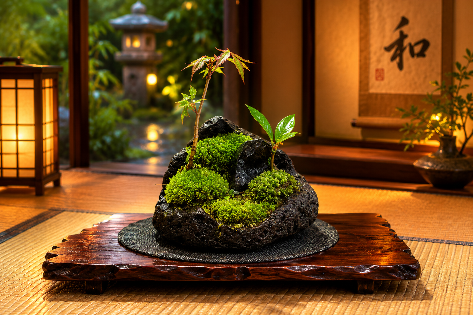 苔盆景軽石