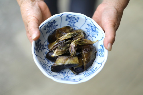 ミョウガと茄子の煮びたし