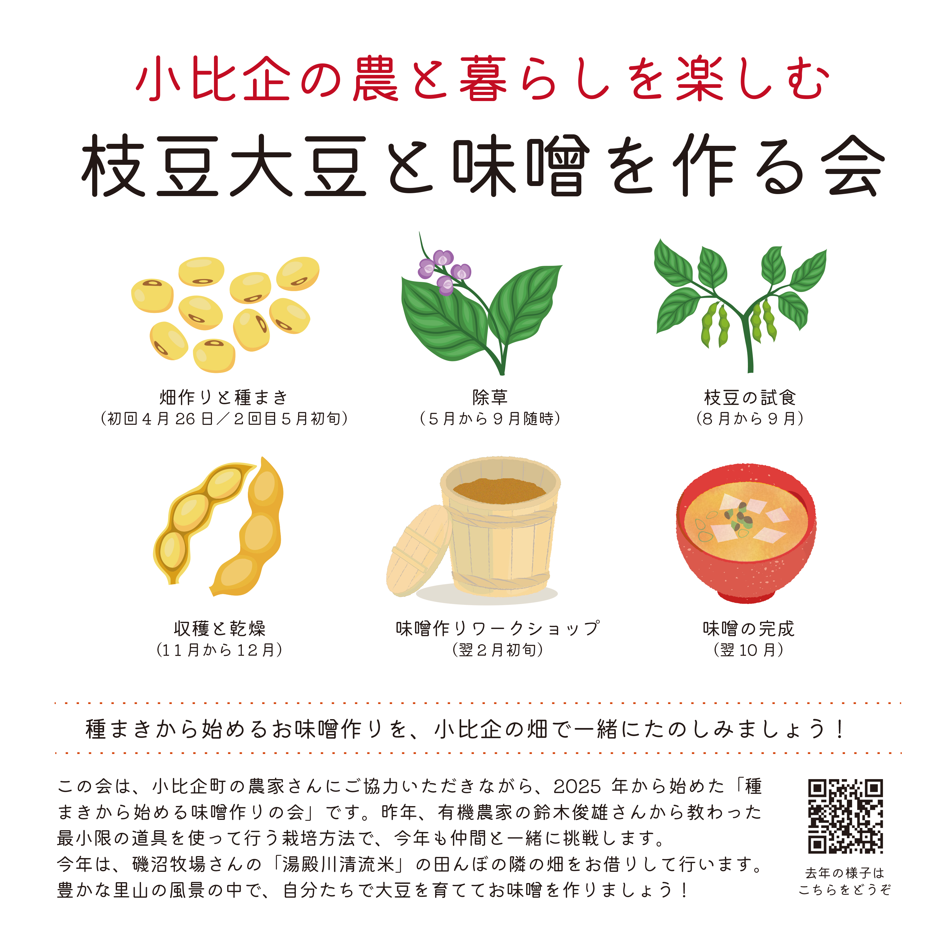 枝豆大豆と味噌を作る会2026