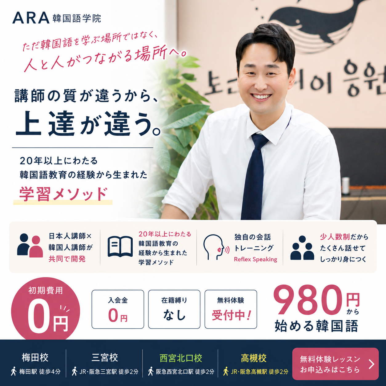 ARA韓国語学院[独自開発の会話メソッド「Reflex Speaking」]業界最安値、最高のレベルの講師12.png