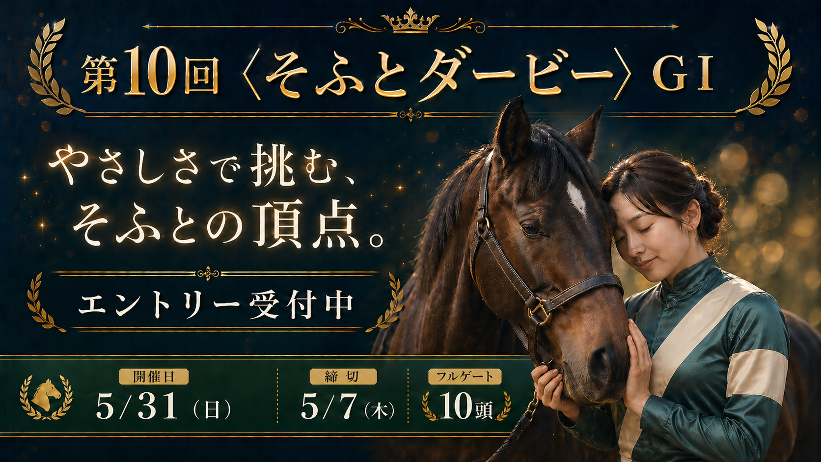 【第10回〈そふとダービー〉GⅠ】 エントリー受付開始！🏇✨