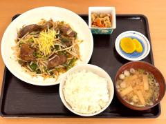 ニラレバ定食