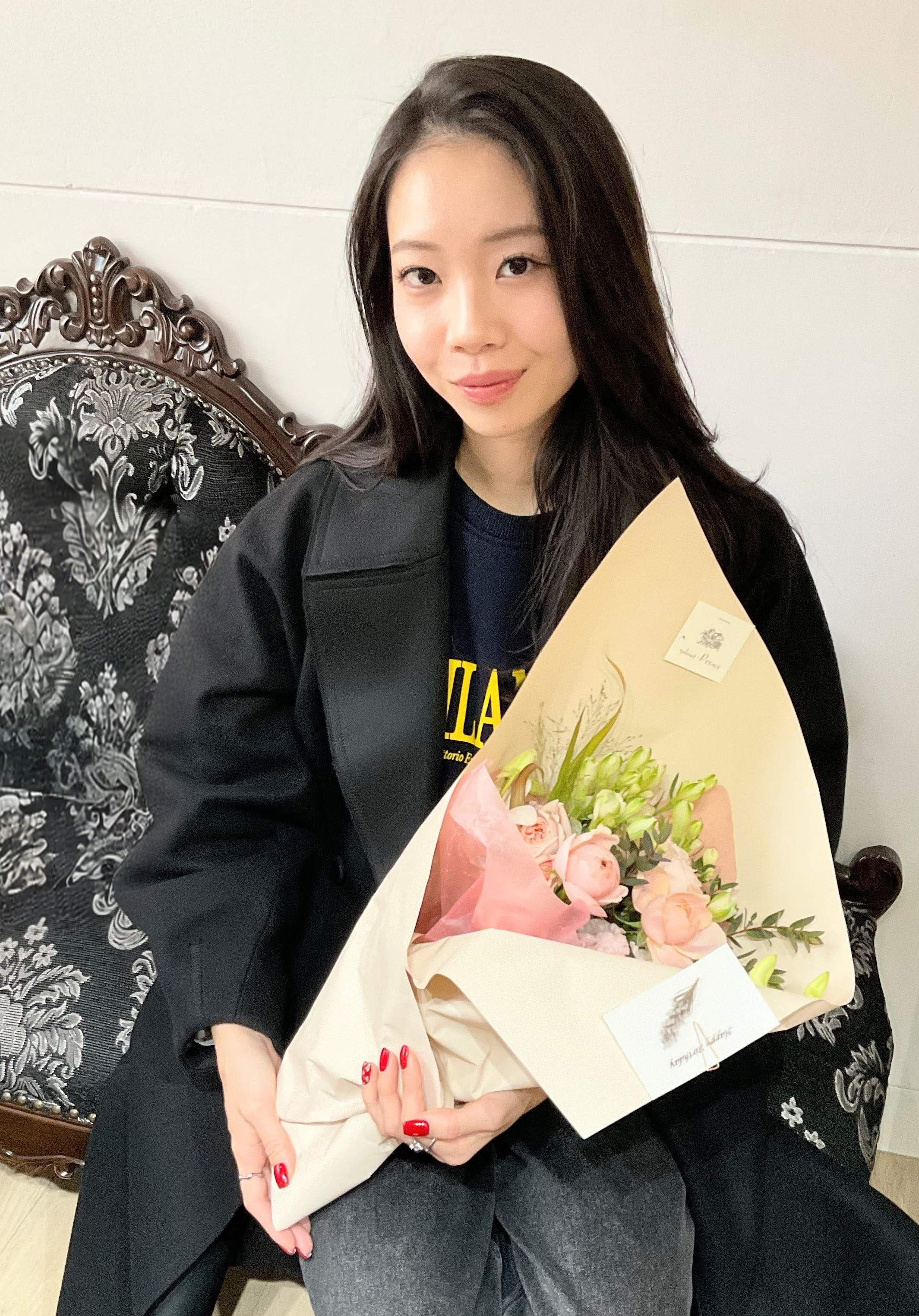 お誕生日祝いの花束でご注文いただきました💐