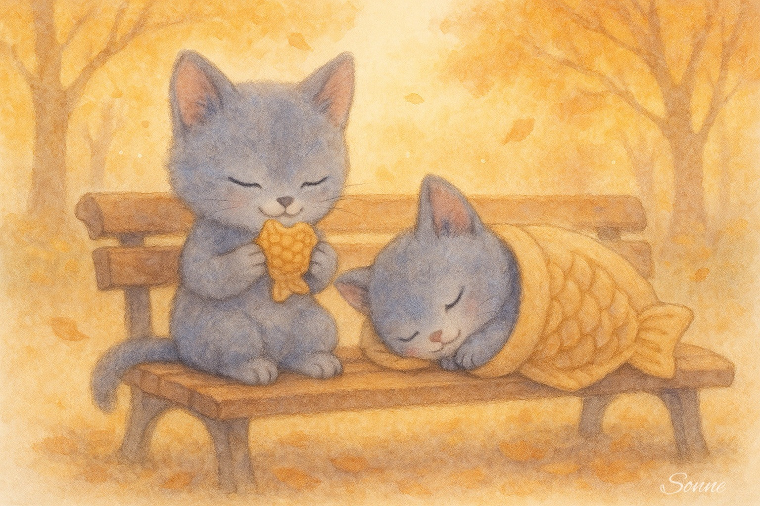 🍂 たい焼きの秋｜昔話（むかしばなし）