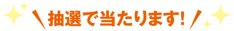 抽選で豪華賞品当たります