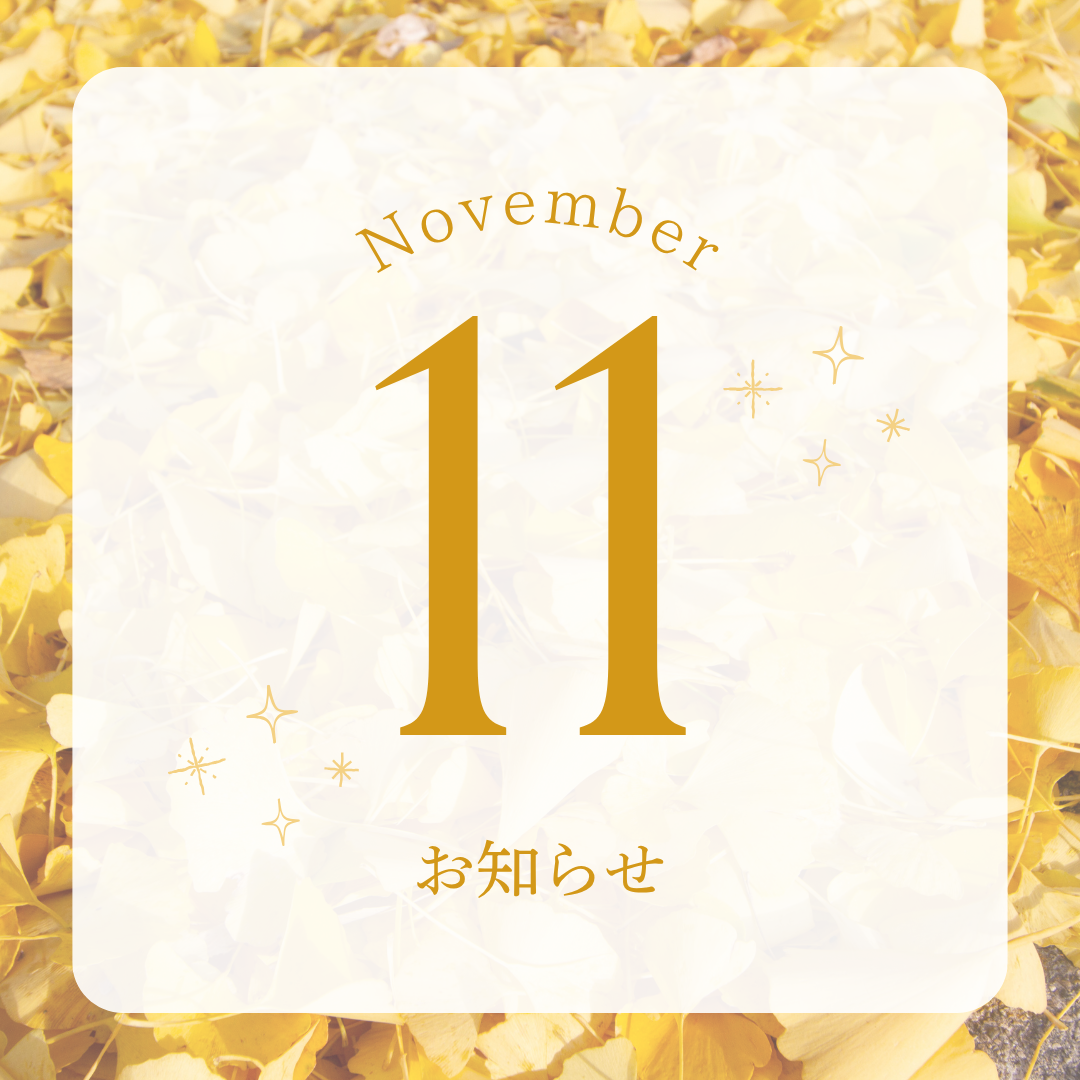 🌿11月のご案内🌿