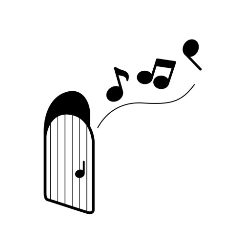 ドアから音符　イラスト.jpg