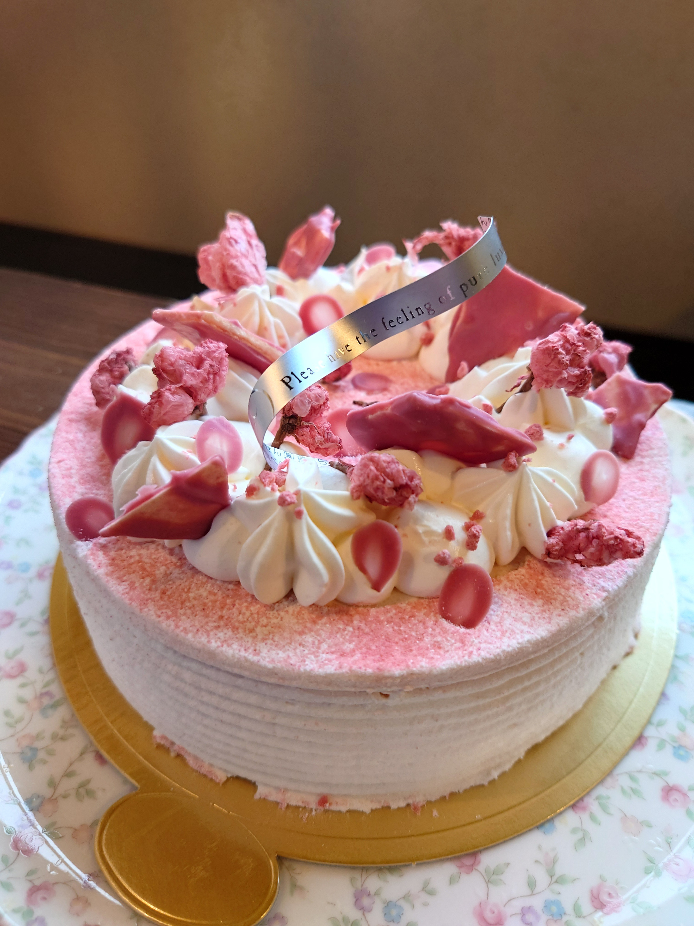桜のレアチーズケーキ