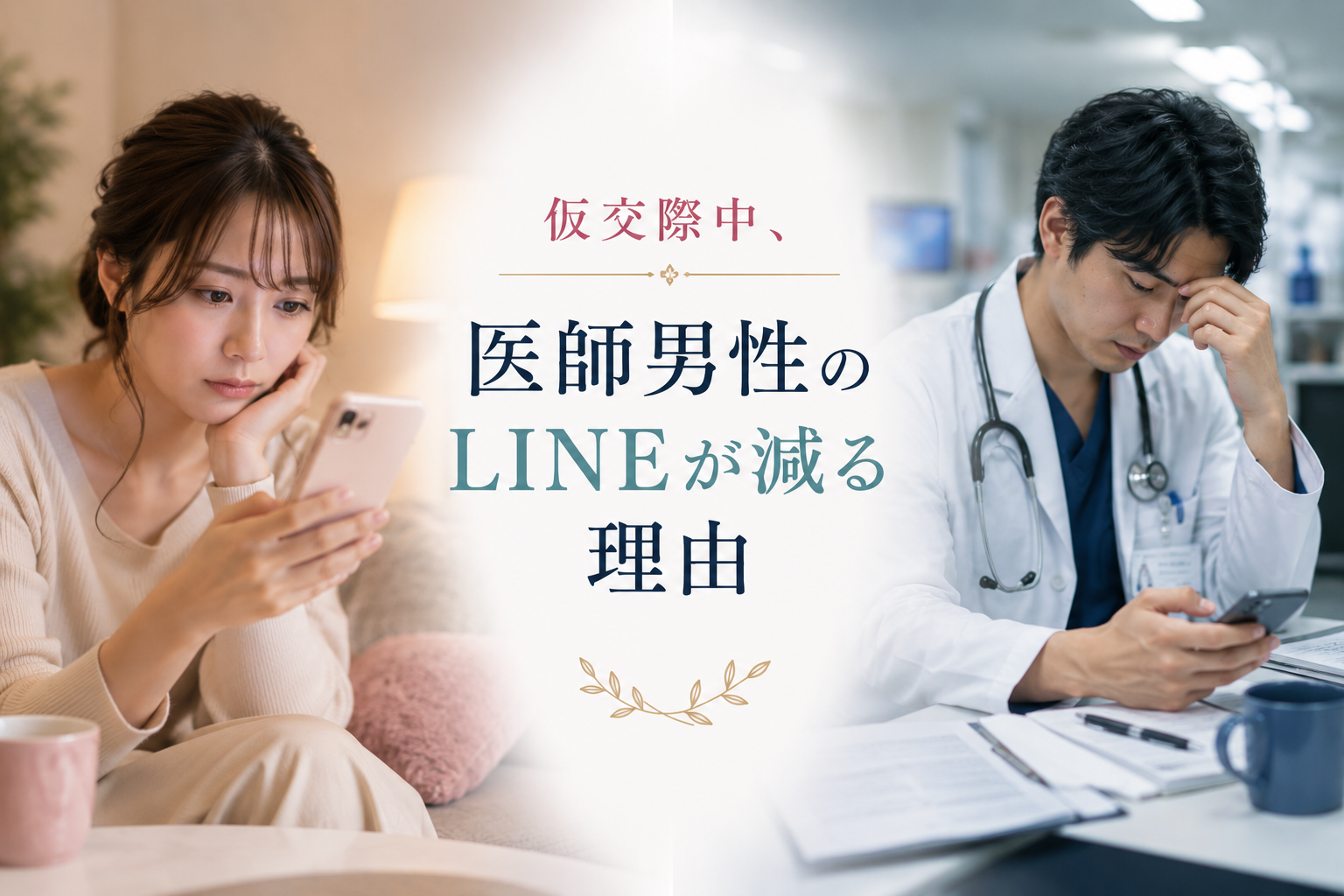 仮交際中、医師男性のLINEが減る理由