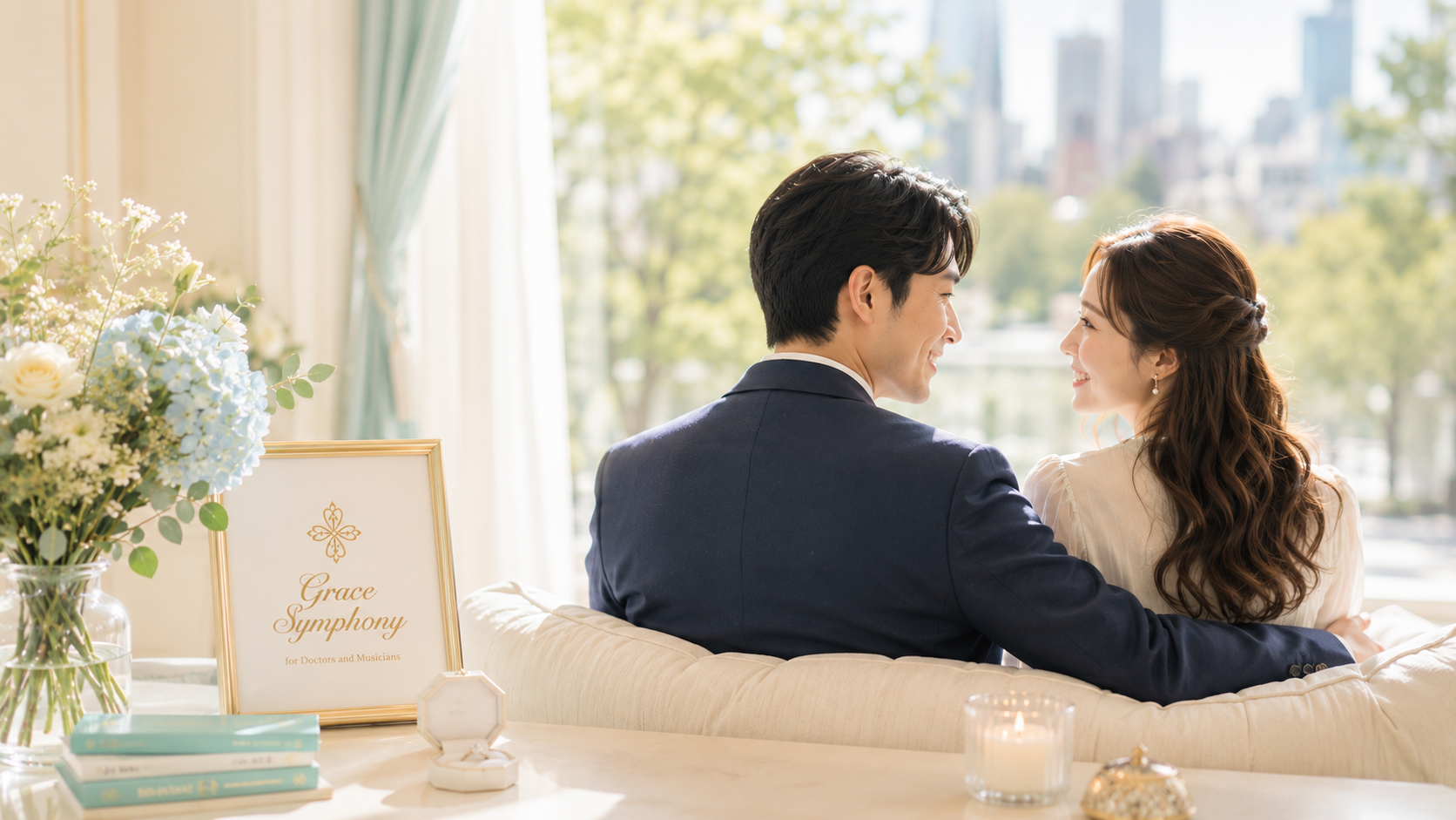 医師と音楽家の結婚イメージ Grace Symphony