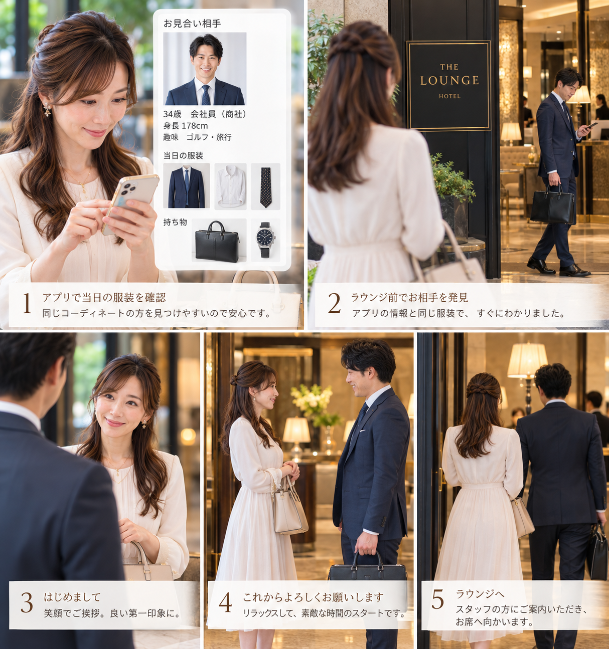 Grace Symphony 婚活シミュレーション STEP 13 ラウンジ前でお相手を確認