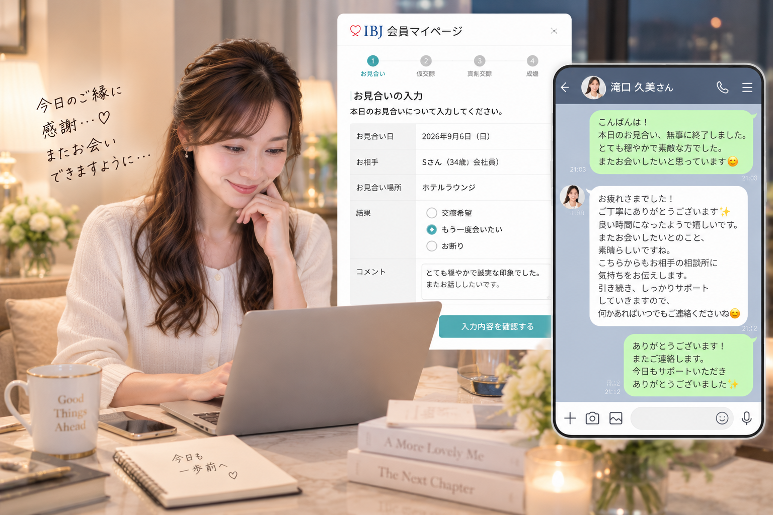 Grace Symphony 婚活シミュレーション STEP 15 帰宅後・お見合い結果を入力