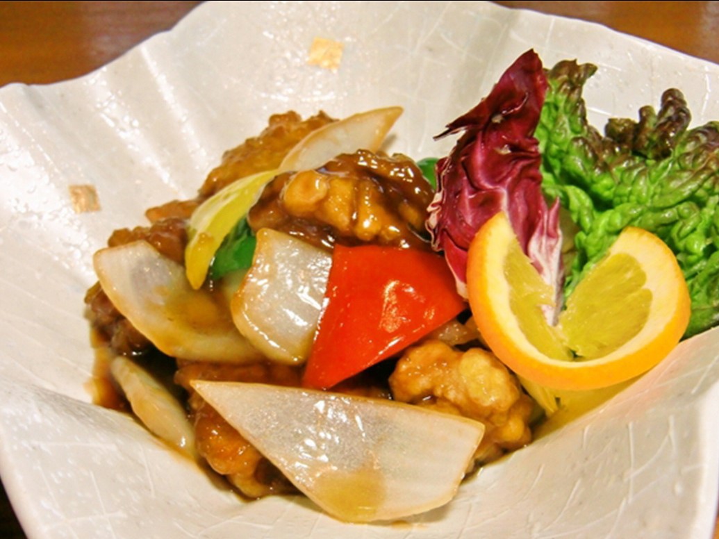 黒酢入り酢豚