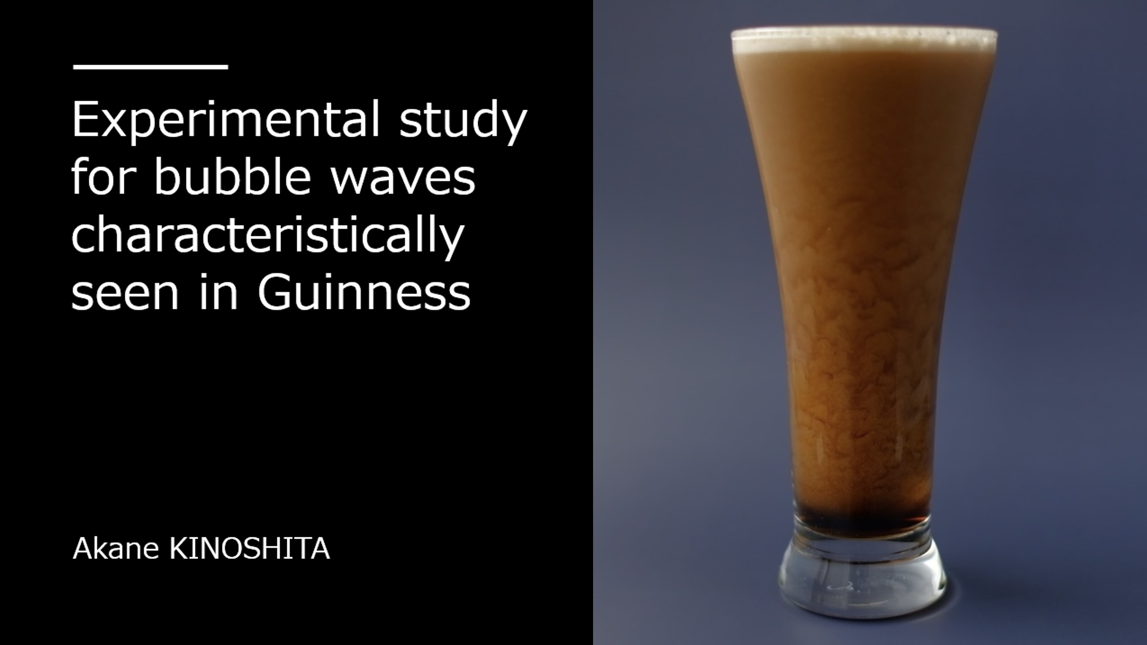 Bubble waves in Guinness