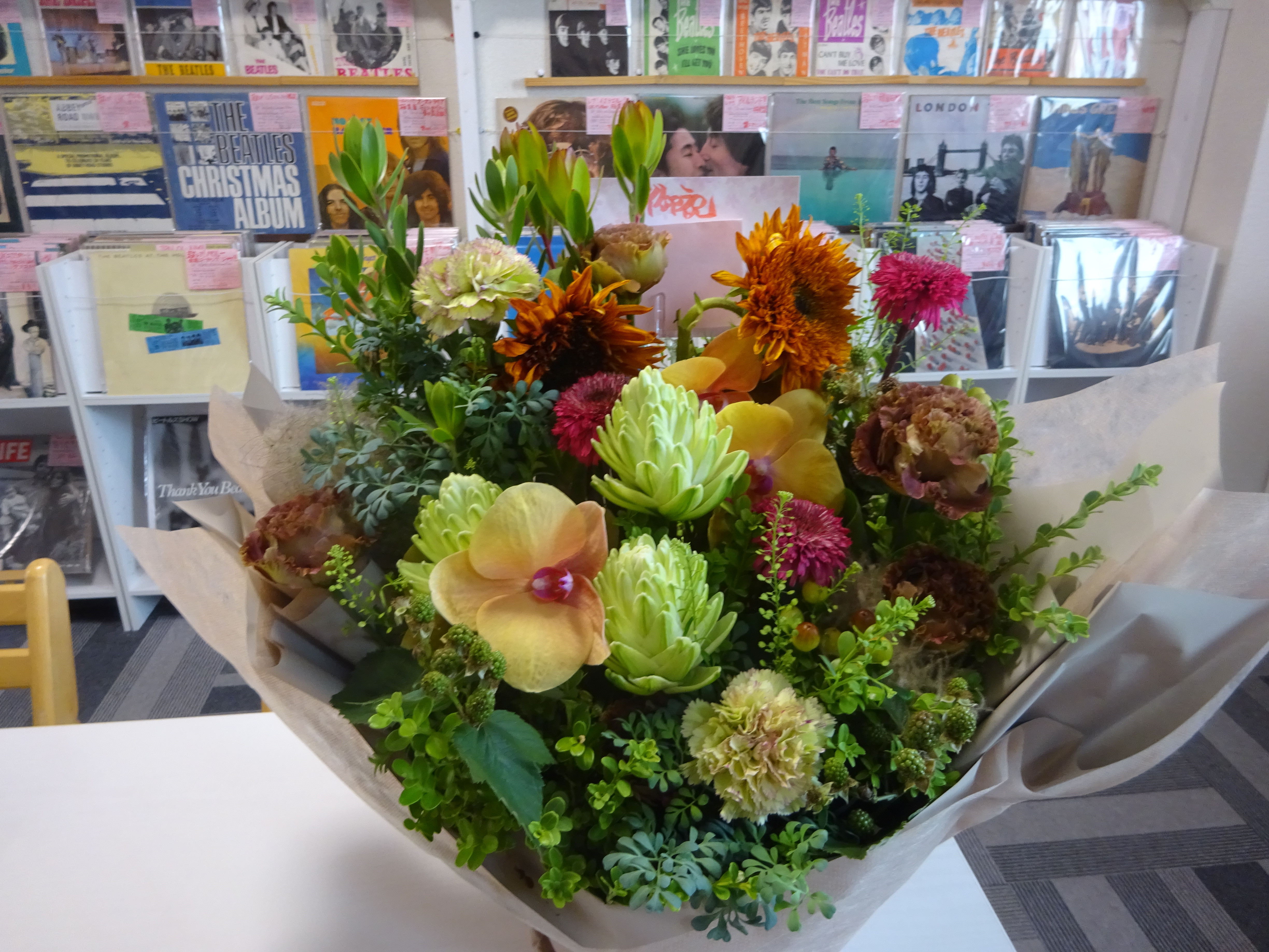 元職場でお世話になったS先生からお祝いのお花をいただきました！