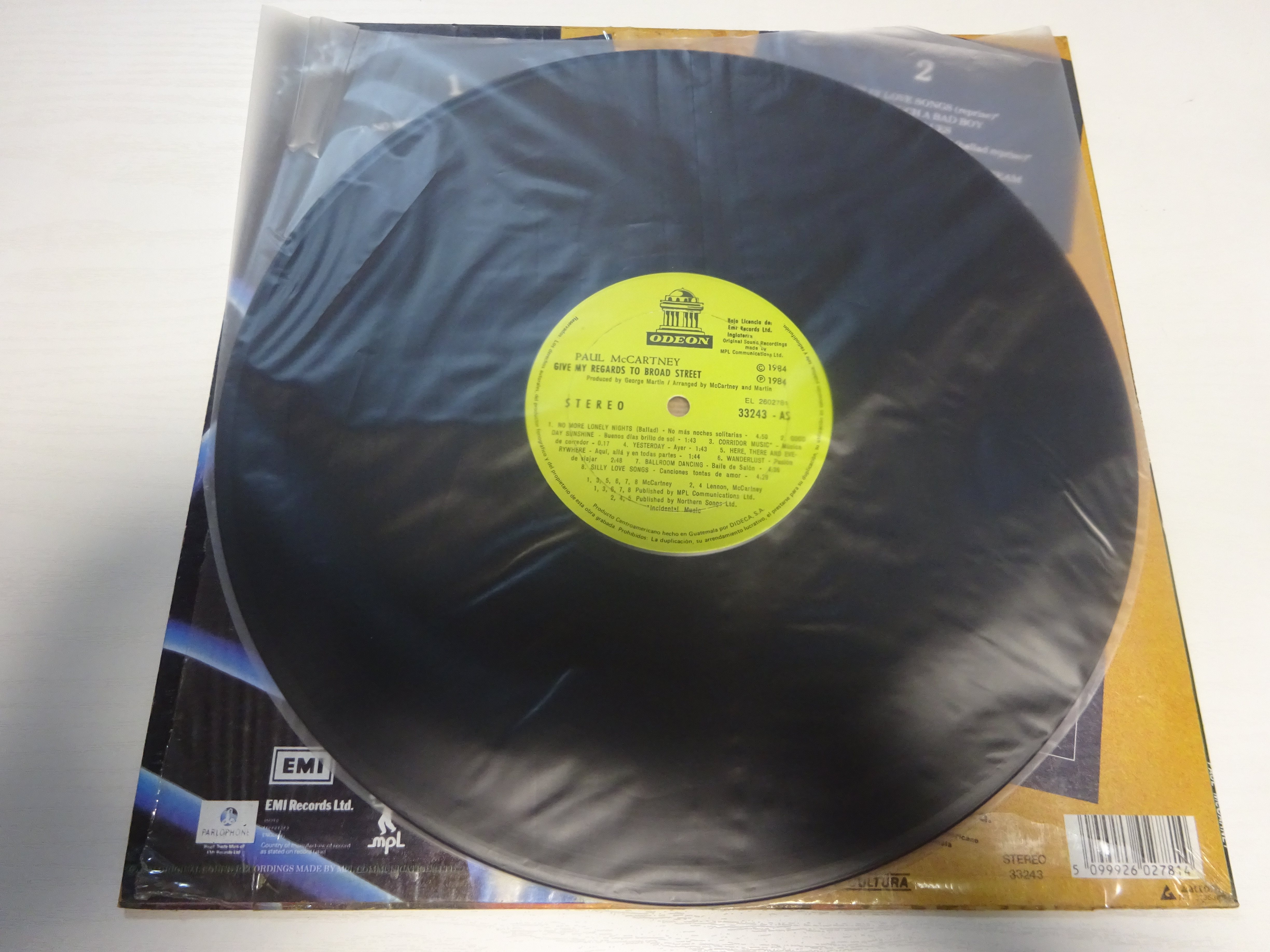 『GIVE MY REGARDS TO BROAD STREET』　ウルトラ・レア！　グアテマラ極美品　シュリンク付き！！　素晴らしい音！！！！！