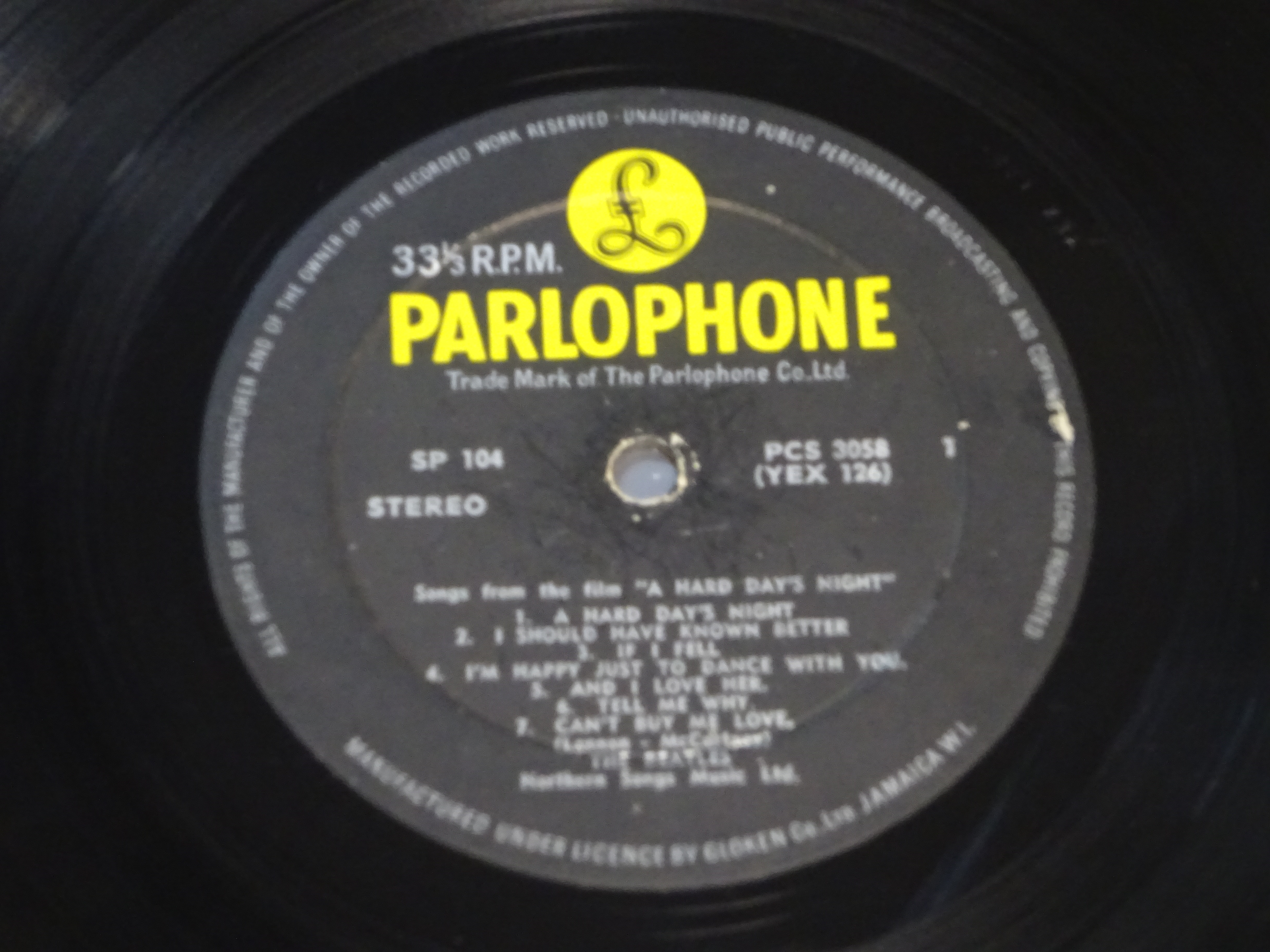 『A HARD DAY’S NIGHT』　ウルトラ・レア！　ジャマイカ　ステレオ　スンゴイ音！！！！！！