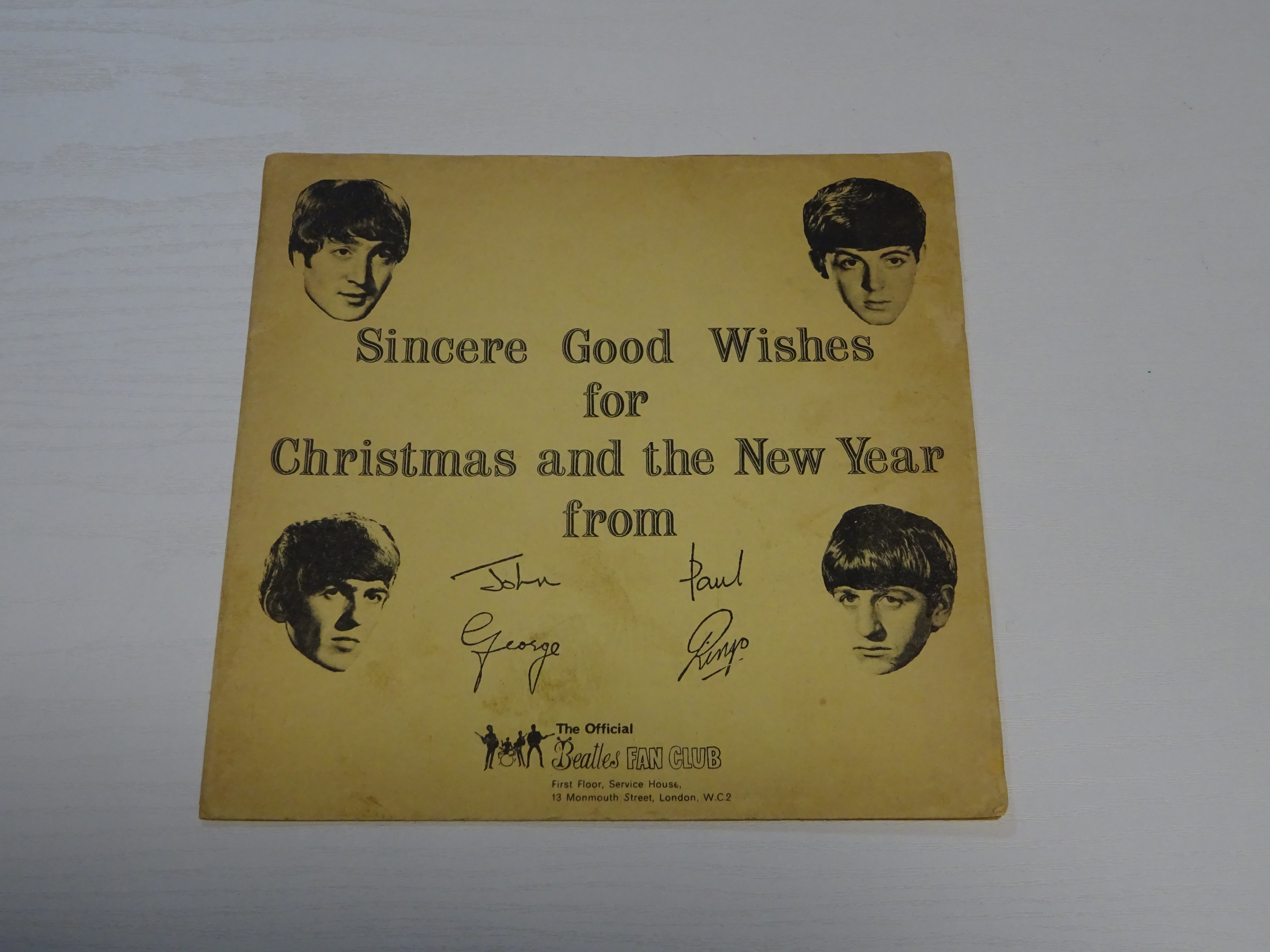 1963年UKファンクラブ特製、「CHRISTMAS RECORD」　限定２５，０００枚と非常にレア！！！！！