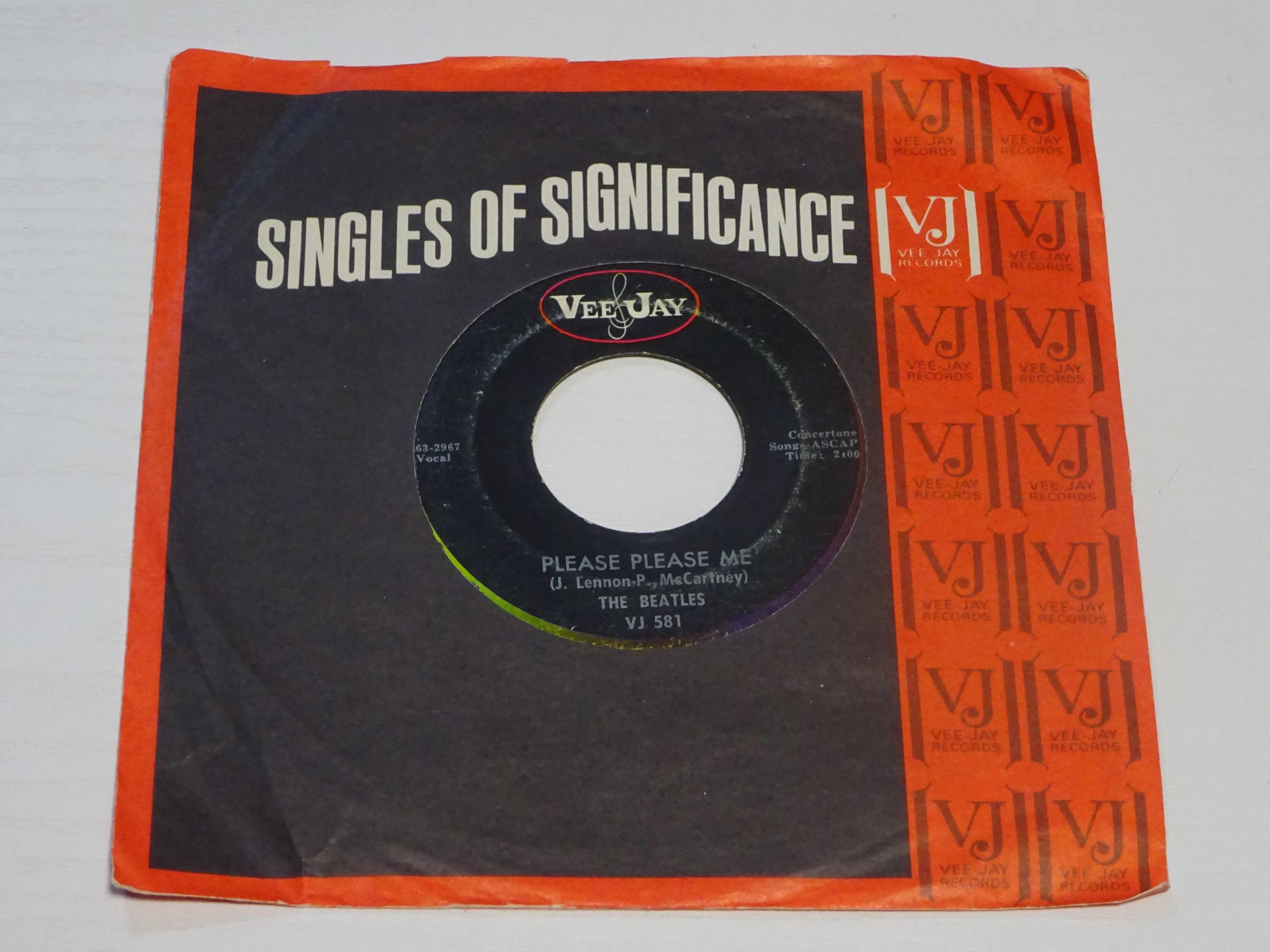 「PLEASE PLEASE ME / FROM ME TO YOU」　US. VEE JAY 超レア！　ハイブリッド・レーベル！！！！！