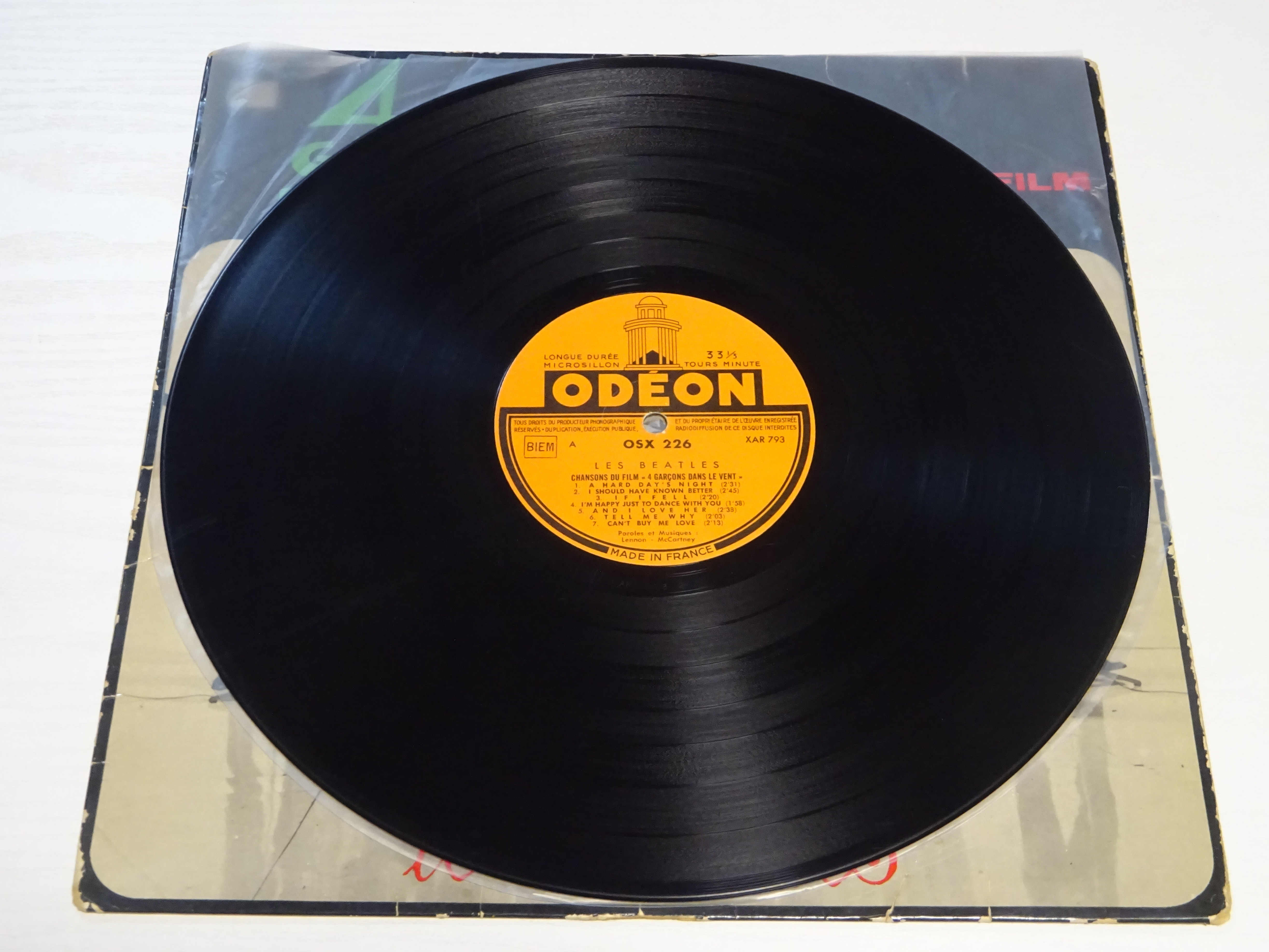 『A HARD DAY’S NIGHT』　フランス・モノラル初盤　初回オレンジ・レーベルの大変音の良い盤を出品しました！