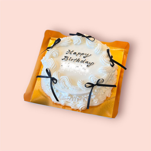 シンプルリボンケーキ