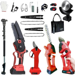 チェーンソー（6インチ）+剪定バサミ+草刈り機+延長ポール