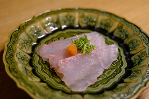 佐渡のアラ薄造り