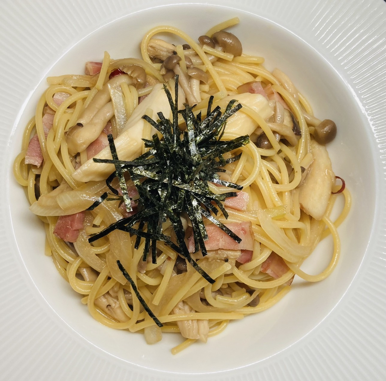 きのことベーコンの和風パスタ