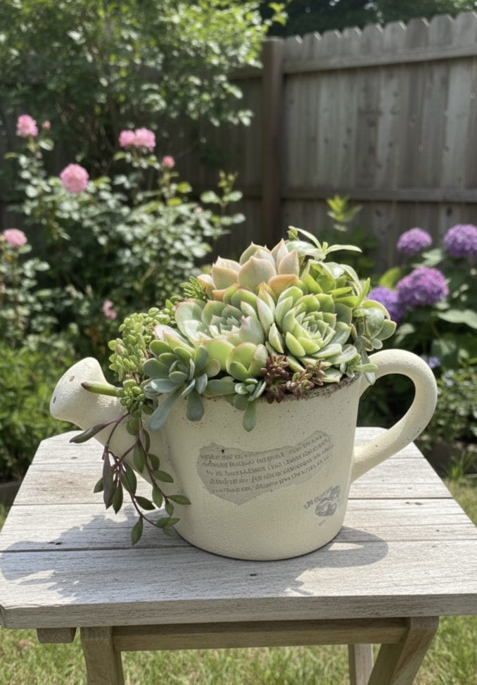 ジョウロ寄せ植え レッスン