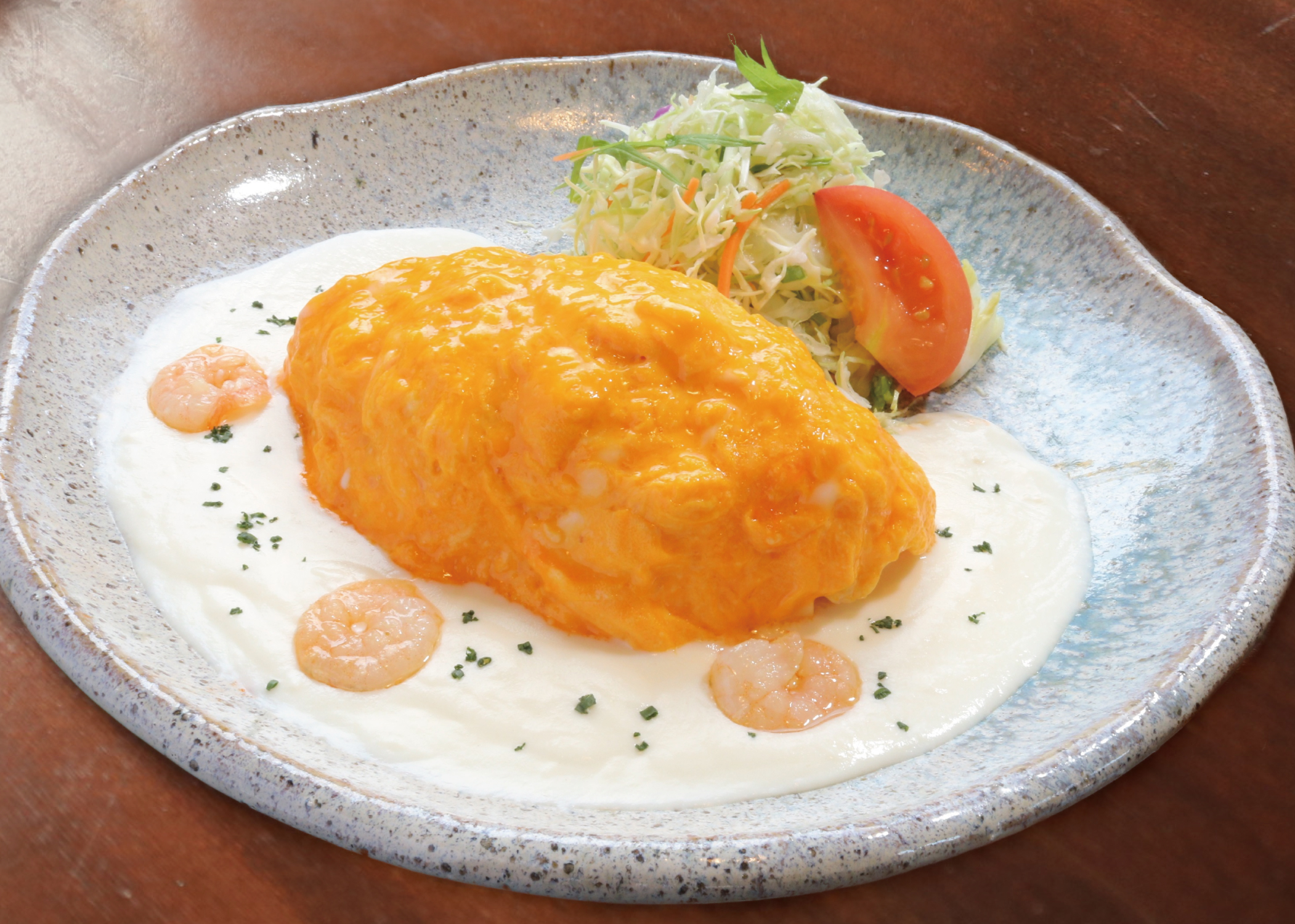小海老のクリームオムライス