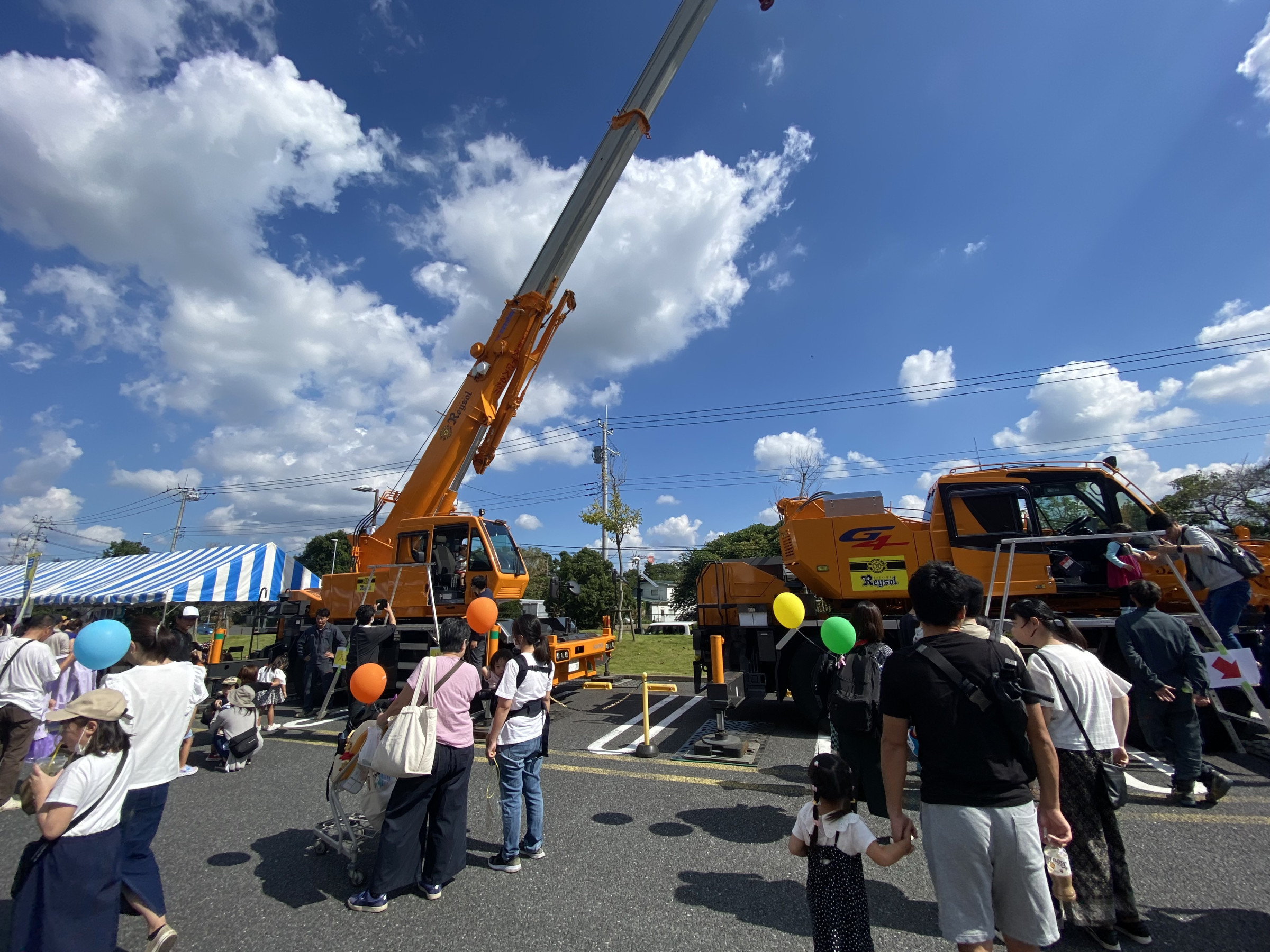 クレーン車乗車体験