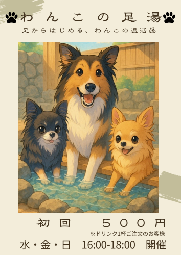 わんこの足湯体験🐾♨️