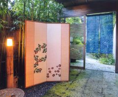 屏風　椿(Folding screen　Camellia)