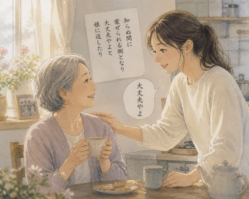 知らぬ間に案ぜられる側となり大丈夫やよと娘に返したり.png