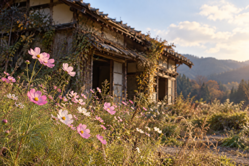 秋桜や廃家に淡き色ゆるる.png