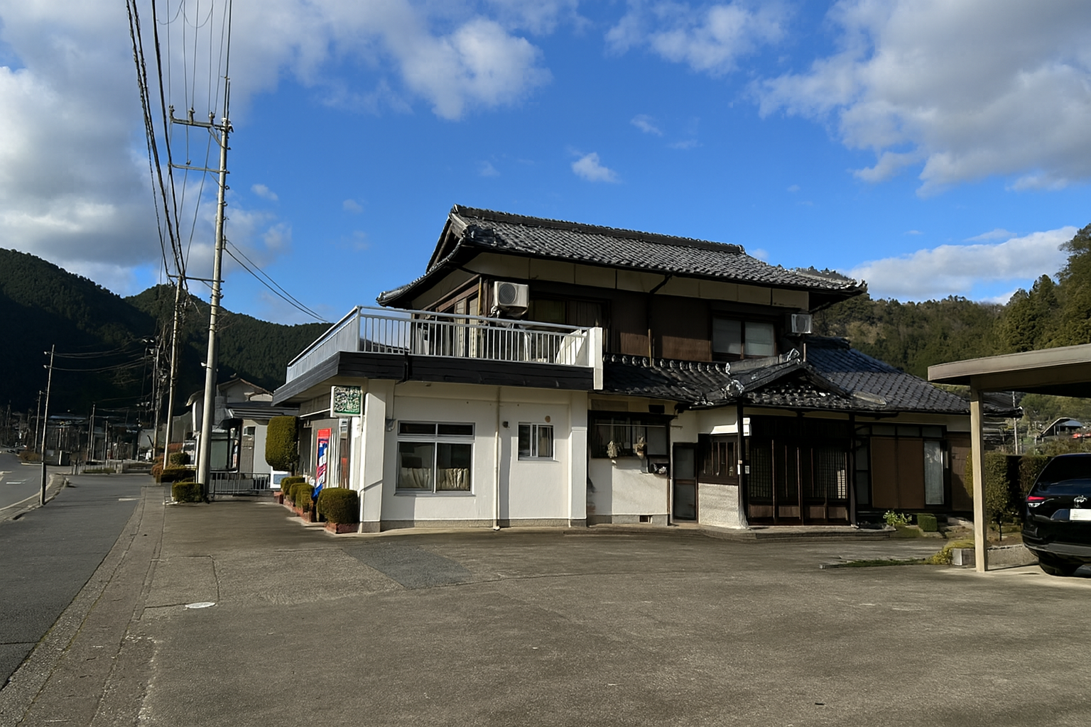 駐車場広々してます