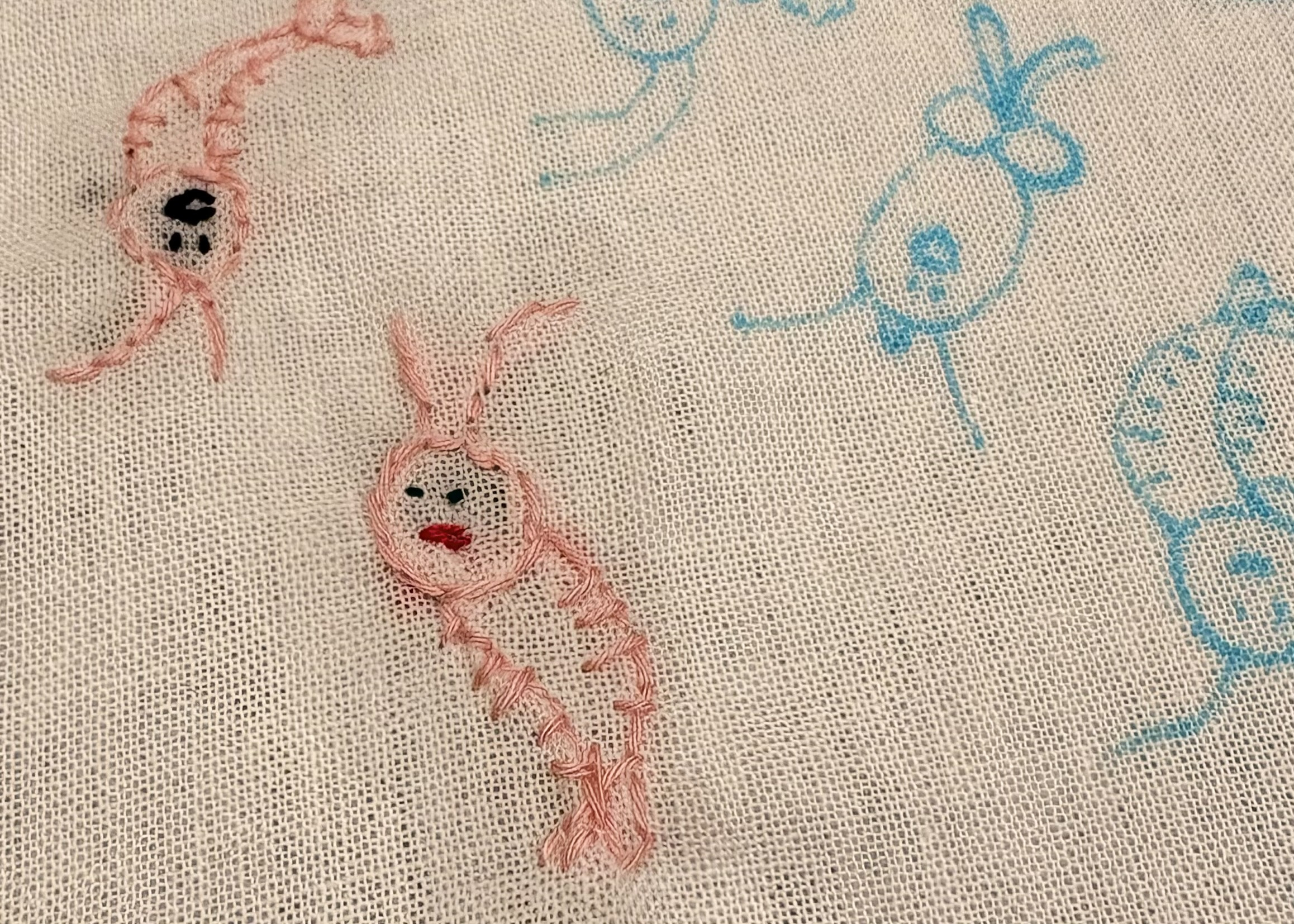 『竹の子供と、刺し子の図案。』