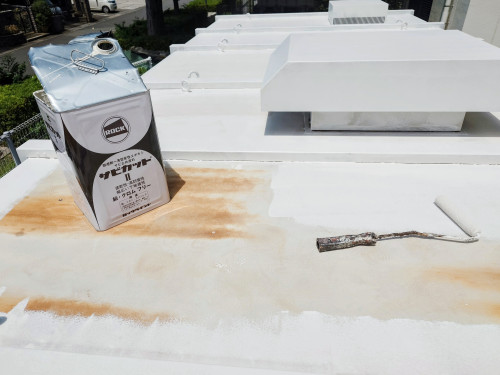 桶川市 サンアリーナ キュービクル錆止め塗装