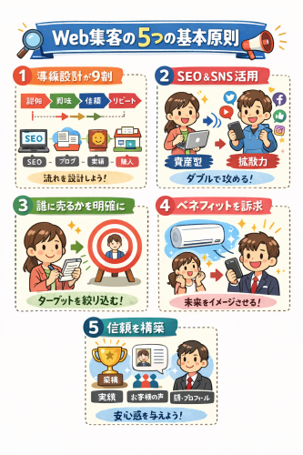 Web集客の5つの基本原則チャート.png
