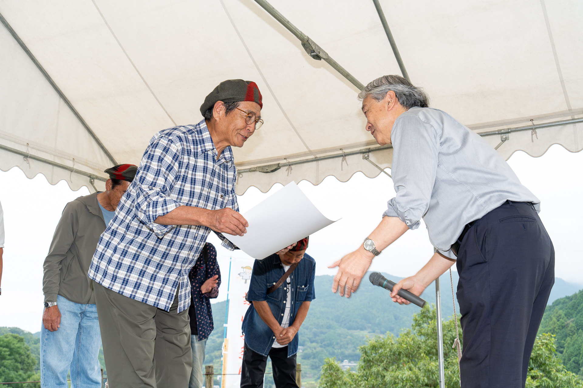 案山子祭りの表彰式がありました