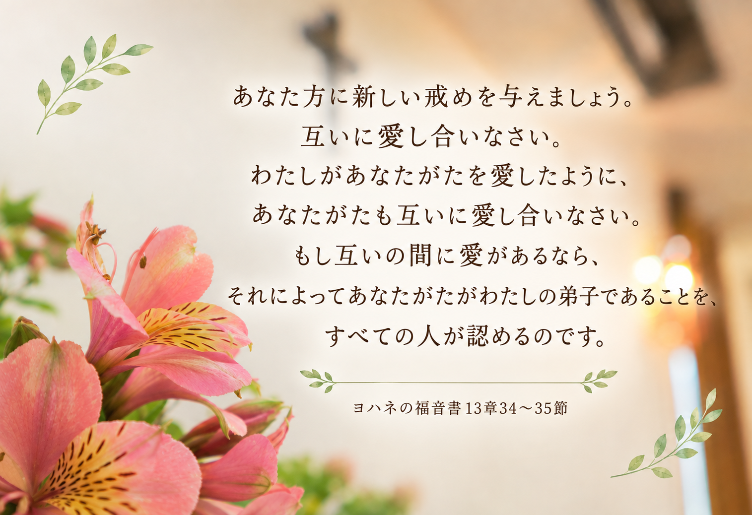 今月の聖句を更新しました。