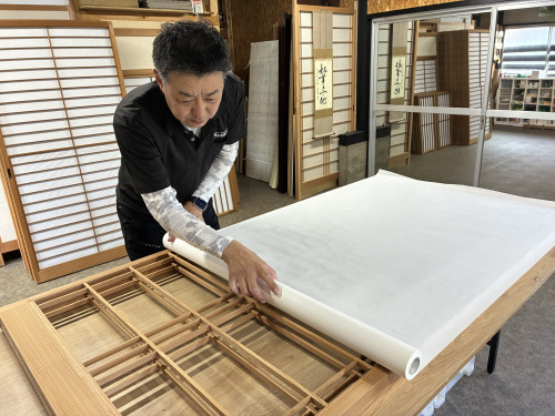 障子張替え　障子張り
