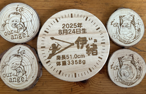 Birthメモリアル ”幸せ祈願” 時計型＆コースターセット