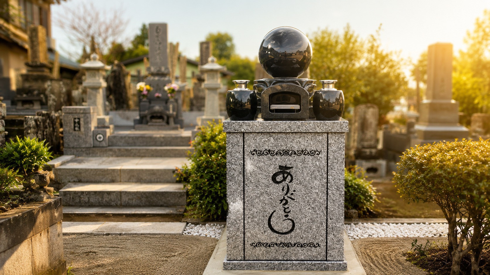 想いをかたちに、心を未来へ。 お墓は、故人を偲び、ご家族の絆をつなぐ大切な場所です。伝統的なお墓からデザイン墓石まで、ご希望に寄り添ったご提案をいたします。