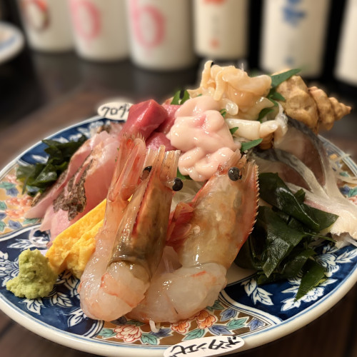 ある日の 刺身盛り合わせ