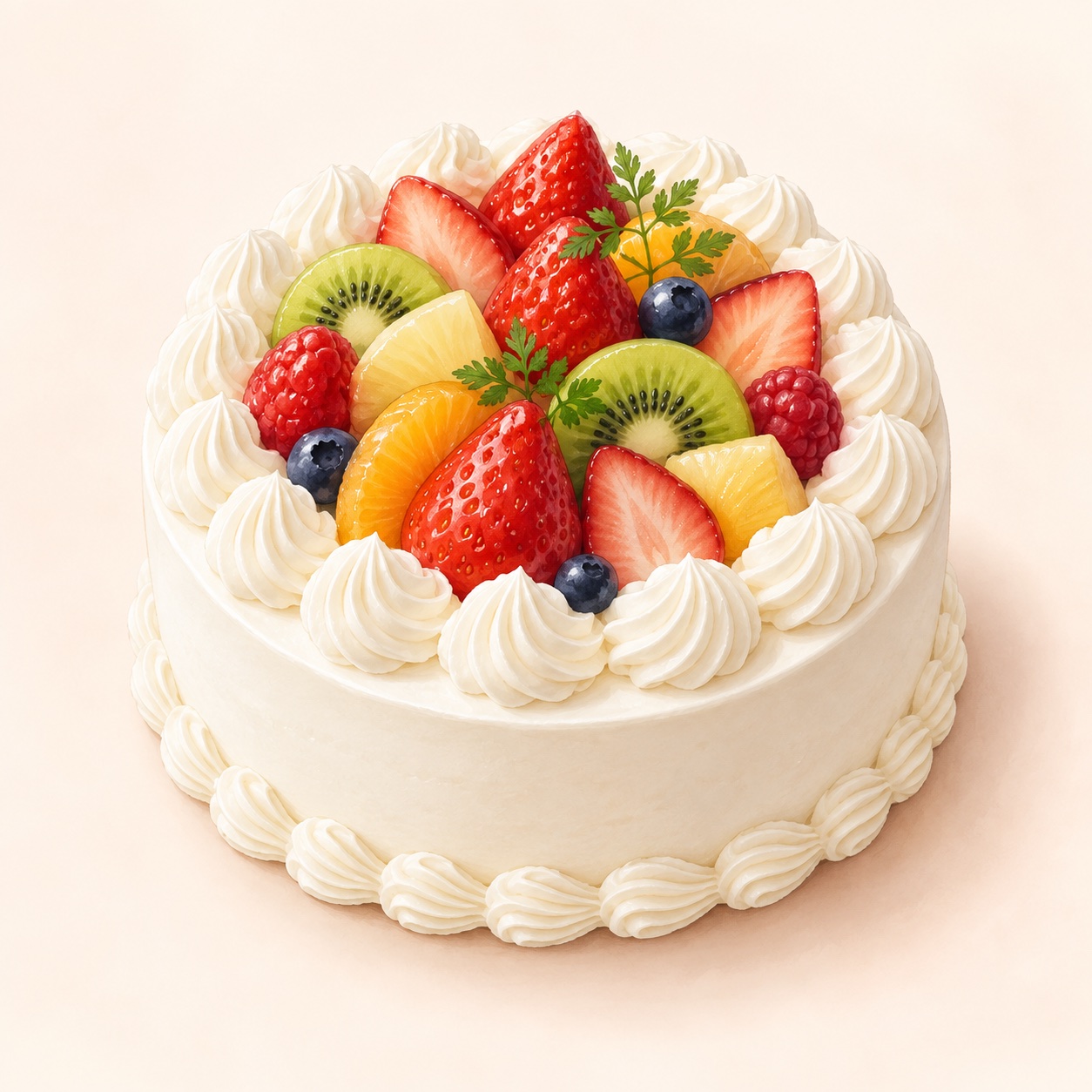 生クリームケーキ（丸）のイメージ
